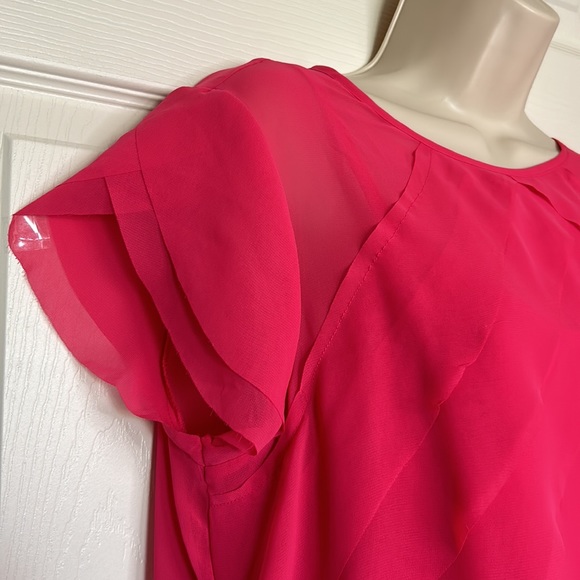 LIZ CLAIBORNE | WOMENS TOP | MED | HOT PINK - Picture 3 of 9